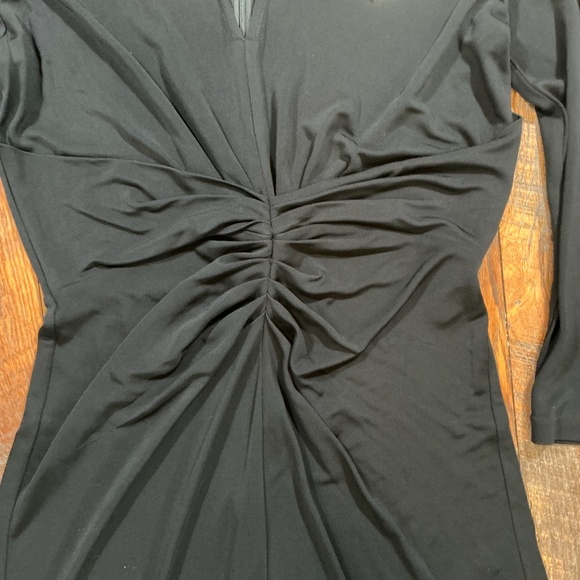 Diane von Furstenberg DVF Black Jersey Dress Midi Long Sleeve Size Medium NWT - Picture 10 of 16